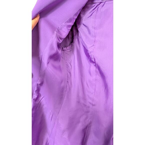 100% wool Purple Pantsuit — Mother of Pearl Buttons - Picture 7 of 8